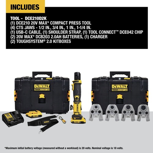 Dewalt press tool kit clearance