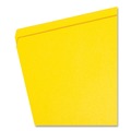 File Folders | Smead 17910 0.75 in. Expansion Straight Tabs Legal Size Reinforced Top Tab Colored File Folders - Yellow (100/Box) image number 1
