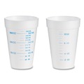 Cups and Lids | Dart 16J16GRA J Cup Graduated Printed 16 oz. Insulated Foam Cups - White (1000/Carton) image number 1