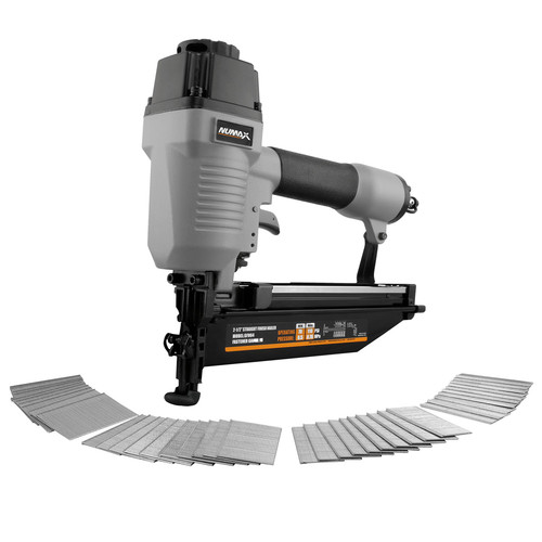 Pneumatic Nailers | NuMax SFN64WN 16 Gauge 2-1/2 in. Pneumatic Straight Finish Nailer with 2000 Nails image number 0