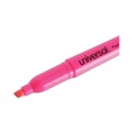 Office Jansan | Universal UNV08855 Fluorescent Ink Chisel Tip Pocket Highlighters - Pink (1 Dozen) image number 3