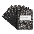  | Universal UNV20946 100 Sheet Medium/College Rule 9.75 in. x 7.5 in. Composition Book - Black Marble (6/Pack) image number 0