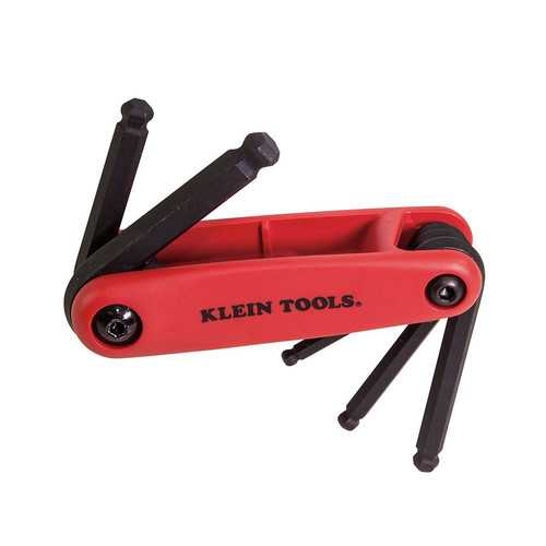 Hex Wrenches | Klein Tools 70572 5-Key Metric Sizes Grip-It Ball End Hex Set image number 0