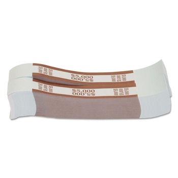 Pap-R Products 5,000 in 50-Dollar Bills Currency Straps - Brown (1000/Pack)