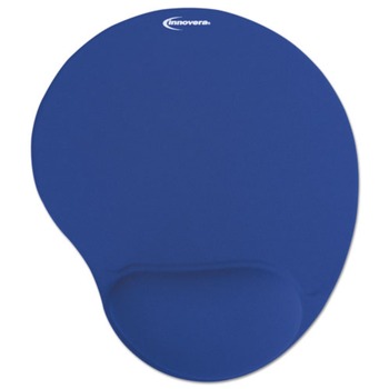 Innovera IVR50447 10-3/8 in. x 8-7/8 in. Nonskid Base, Mouse Pad with Gel Wrist Pad - Blue