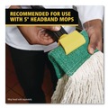 Mops | Rubbermaid Commercial FGH24600GY00 1 in. x 60 in. Fiberglass Gripper Mop Handle - Gray/Yellow image number 3
