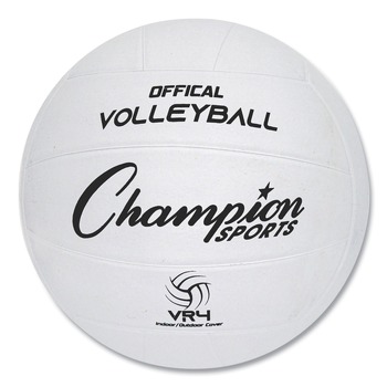 Champion Sports Official Size Rubber Volleyball -  White
