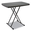 Office Jansan | Iceberg 65491 IndestrucTable 30 in. x 20 in. x 25 in. - 28 in. Classic Personal Folding Table - Charcoal image number 0