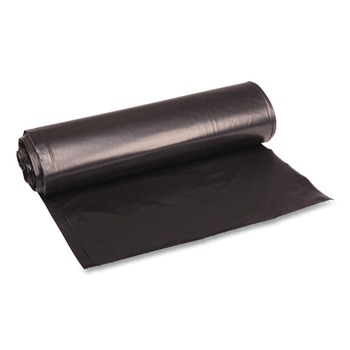 Boardwalk 33 in. x 39 in. 33 gal. 1.2 mil Recycled Low-Density Polyethylene Can Liners - Black (100/Carton)