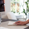 Desk Accessories & Office Organizers | Smead 64826 36 x 17 Vegan Leather Desk Pads - SandStone image number 4
