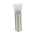 Cups and Lids | Dart RTP9RBARE Bare Eco-Forward 9 oz. RPET Cold Cups with ProPlanet Seal - Clear/Green/Orange (20/Carton) image number 3