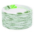 Cutlery | Dixie UX9WS Pathways Soak-Proof Shield WiseSize 8.5 in. Paper Plates - Green/Burgundy (125/Pack) image number 2