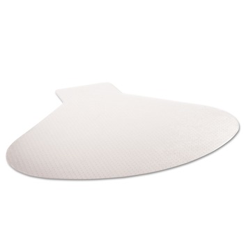 Deflecto SuperMat Medium Pile Carpet Frequent Use 60 in. x 66 in. Workstation Chair Mat - Clear