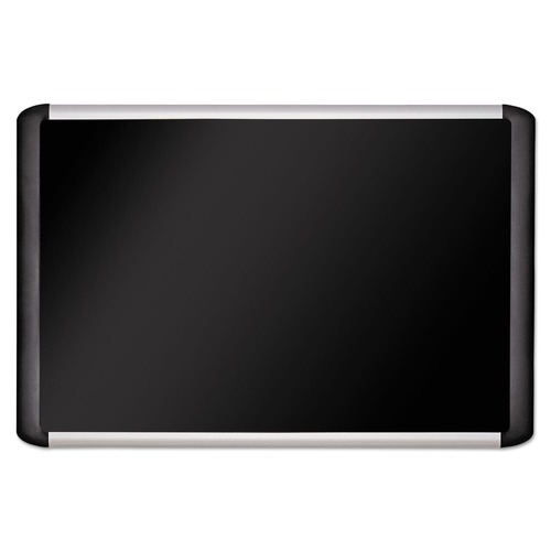 Bulletin Boards | MasterVision MVI030301 36 in. x 24 in. Soft-Touch Bulletin Board - Black Fabric Surface, Black Aluminum Frame image number 0