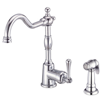 Gerber D401157 Opulence 1.75 GPM Single Handle Kitchen Faucet with Spray Nozzle (Chrome)