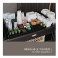 Cleaning Carts | Rubbermaid Commercial 2124078 18.75 in. x 3.62 in. 11-Section Amenity Organizer for all Rubbermaid Commercial Full-Size and Compact Housekeeping Carts - Black image number 3