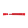 Office Jansan | Universal UNV07052 Broad Chisel Tip Permanent Marker - Red (1 Dozen) image number 6