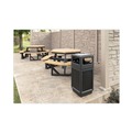 Trash & Waste Bins | Safco 9474BL Canmeleon 15-Gallon Polyethylene Recessed Panel Receptacles - Black image number 4