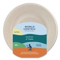 Bowls and Plates | World Centric PLRT-SC-U6 6 in. Diameter Fiber Plates - Natural (20/Pack) image number 0
