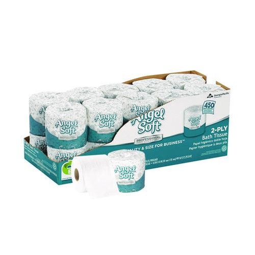 Cleaning & Janitorial Supplies | Georgia Pacific Professional 16620 Angel Soft Ps 2 Ply Premium Bathroom Tissue - White (20/Carton) image number 0