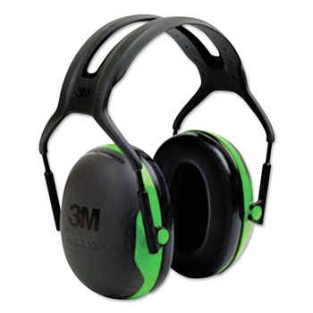 3M PELTOR X Series 22 dB NRR Earmuffs - Black/Green