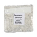 Cleaning & Janitorial Supplies | Boardwalk BWKCM02024S #24 Banded Cotton Mop Heads - White (12/Carton) image number 4