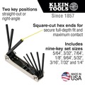 Hand Tool Sets | Klein Tools 70591 9-Key SAE Folding Hex Key Set image number 4
