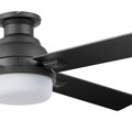 Ceiling Fans | Prominence Home 51679-45 52 in. Kyrra Contemporary Indoor Semi Flush Mount LED Ceiling Fan with Light - Matte Black image number 2
