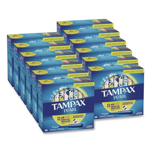 Labor Day Sale! Save $30 off $199! | Tampax 71127 Regular Pearl Tampons (432/Carton) image number 0