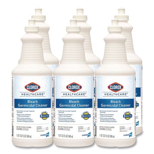 Clorox Healthcare 32 oz. Pull-Top Bottle Bleach Germicidal Cleaner (6/Carton)