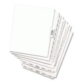 Office Jansan | Avery 01336 11 in. x 8.5 in. 25-Tab 151 to 175 Avery Style Preprinted Legal Exhibit Side Tab Index Dividers - White (1-Set) image number 5