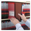 Office Jansan | Smead 26860 6 SafeSHIELD Fasteners 2 in. Expansion 2 Dividers Letter Size End Tab Pressboard Classification Folders - Red (10/Box) image number 4