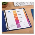 Office Jansan | Avery 11167 Ready Index 11 in. x 8.5 in. 5-Tab 1 to 5 Uncollated Customizable TOC Dividers - Multicolor Tabs/White (24/Box) image number 6