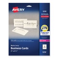 Office Jansan | Avery 05376 Printable 2 in. x 3-1/2 in. Microperforated Business Cards - Matte Ivory (250 Cards, 10/Sheet, 25 Sheets/Pack) image number 0