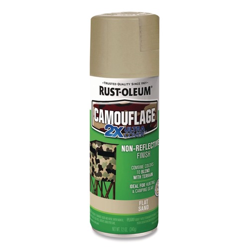 Painting | Rust-Oleum 339004 12 oz. Aerosol Can Camouflage Spray Paint - Flat Sand image number 0
