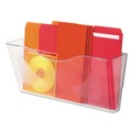 Office Jansan | Deflecto 63101 15 in. x 4 in. x 6.63 in. Euro-Style DocuPocket Landscape Wall File - Larger Files/Tabloid Size, Clear image number 1