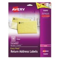 Office Jansan | Avery 15695 Easy Peel 0.66 in. x 1.75 in. Mailing Labels with Sure Feed Technology for Laser Printers - Matte Clear (600/Pack) image number 0