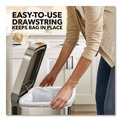 Trash Bags | Glad 22541 ForceFlex Kitchen Drawstring Trash Bags, Drawstring, 13 gal, Unscented, 23.47 x 25.38, White, 110 Bags/Box, 3 Boxes/Carton image number 5