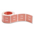 Labels | Smead 67422 1.5 in. x 1.5 in. 2 Numerical End Tab File Folder Labels - Pink (1-Roll) image number 0