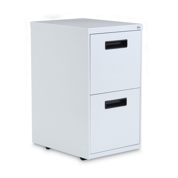 Alera 14.96 in. x 19.29 in. x 27.75 in. 2 Legal/Letter-Size File Drawers Left or Right File Pedestal - Light Gray