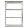  | Alera ALESW504824SR 48 in. x 24 in. x 72 in. NSF Certified Industrial Four-Shelf Wire Shelving Kit - Silver image number 1