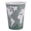 Cups and Lids | Eco-Products EP-BHC12-WAPK World Art 12 oz. Renewable and Compostable Hot Cups - Gray (50/Pack) image number 1