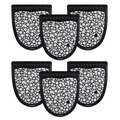 Cleaning & Janitorial Supplies | Boardwalk BWKUMBW 17.5 x 20 Slip-Resistant Disposable Urinal Floor Mat 2.0 - Black/White (6/Carton) image number 0