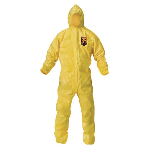 Bib Overalls | Ansell 09816 A70 Chemical Spray Protection Coveralls - 3X-Large Yellow (12/Carton) image number 0