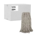 Cleaning & Janitorial Supplies | Boardwalk BWK220CCT 20 oz. Premium Cut-End Cotton Wet Mop Heads - White (12/Carton) image number 2