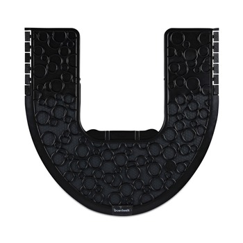 Boardwalk PSCM-P-000I006M-00-21430 22 in. x 22 in. Non-Slip Rubber Commode Mat 2.0 Disposable Toilet Floor Mat - Black (6/Carton)