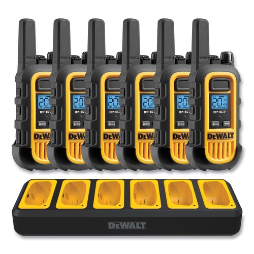 Speakers & Radios | Dewalt DXFRS300-BCH6B 1W 22-Channel Heavy-Duty Walkie Talkies image number 0
