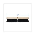  | Boardwalk BWK20618 3 in. Medium Weight Polypropylene Bristles 18 in. Brush Floor Brush Head - Black image number 1