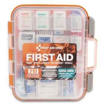 First Aid Only Plastic Case ANSI Class A Bulk First Aid Kit (210-Pieces/Kit)
