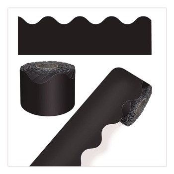 Carson-Dellosa 2.25 in. x 65 ft. Rolled Scalloped Border - Black